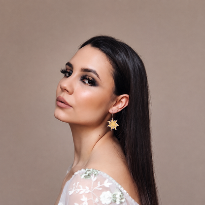 tangled sun earrings