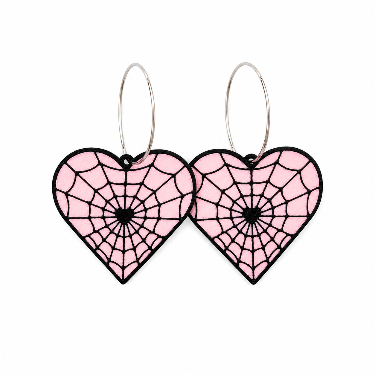 Kokette Gothic-Ohrringe mit Spinnennetz-Motiv 