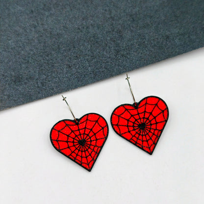 Pendientes telaraña roja