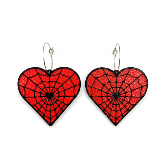 Pendientes telaraña roja