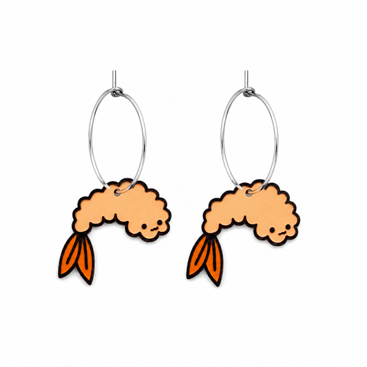 Kawaii-Garnelen-Tempura-Ohrringe