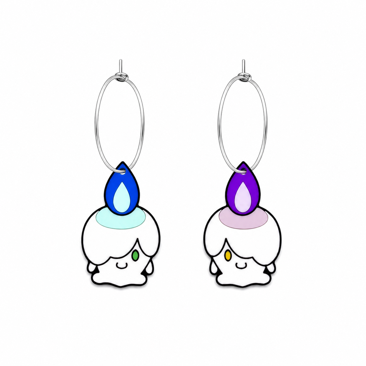 Spiritual fire candle earrings