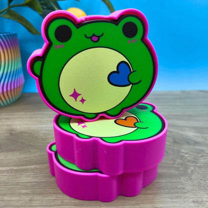 Kawaii frog coasters