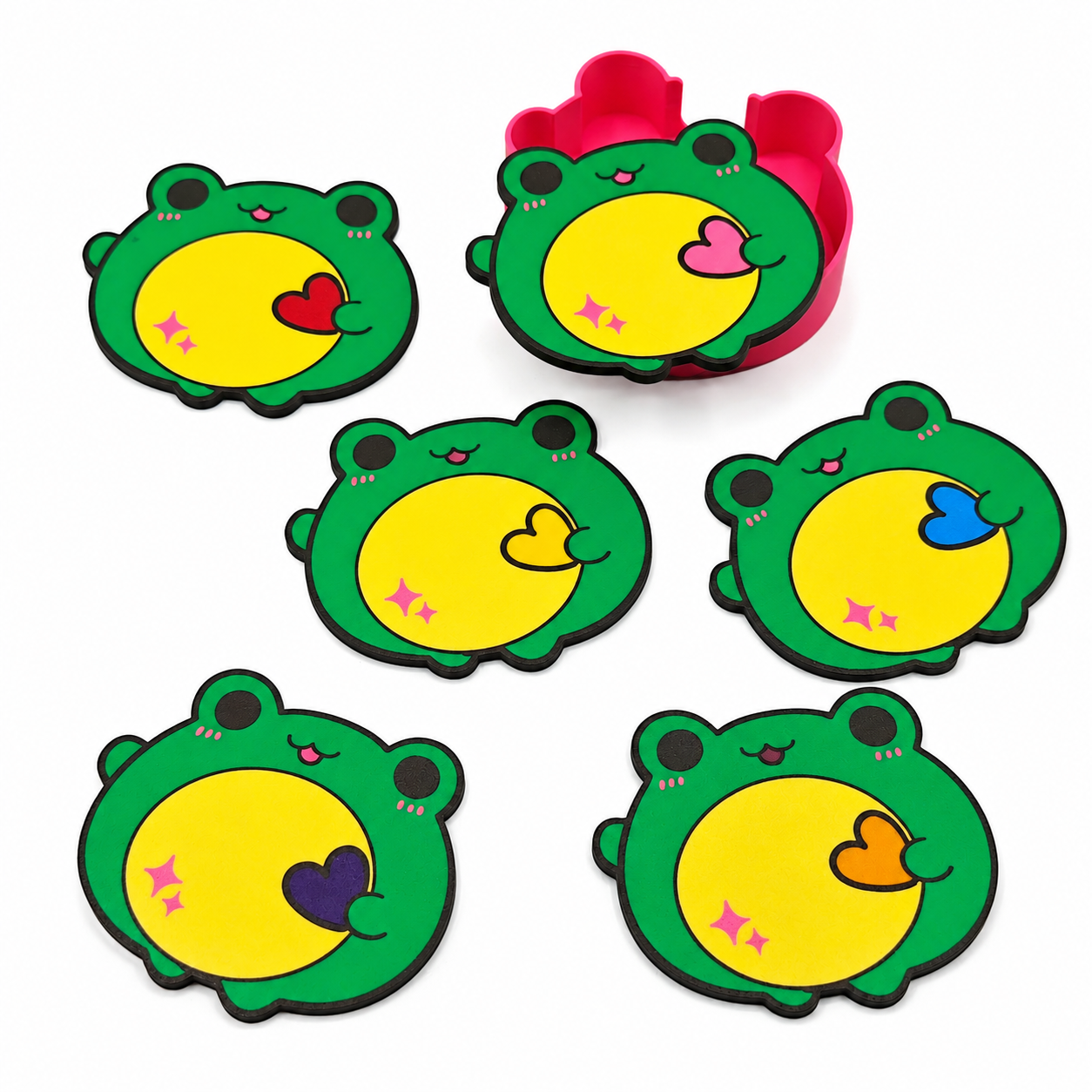 Posavasos ranas kawaii