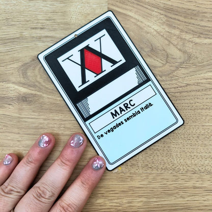 Tarjeta de identificación personalizada