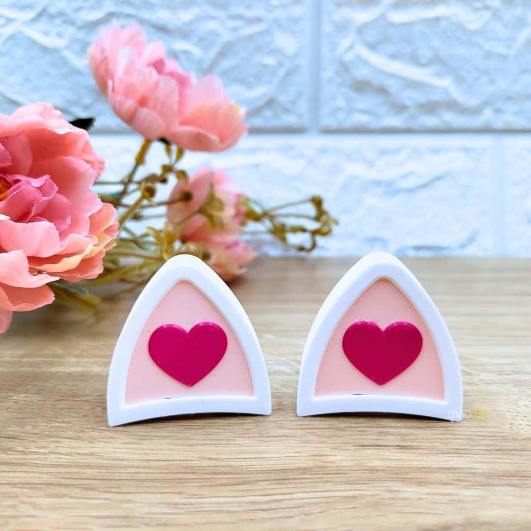 Orejas de Gato Love White&Pink