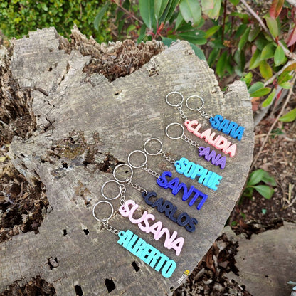 llavero con nombre lymo3d impresión 3d print