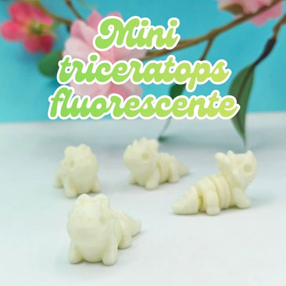 Mini triceratops fluorescente articulado