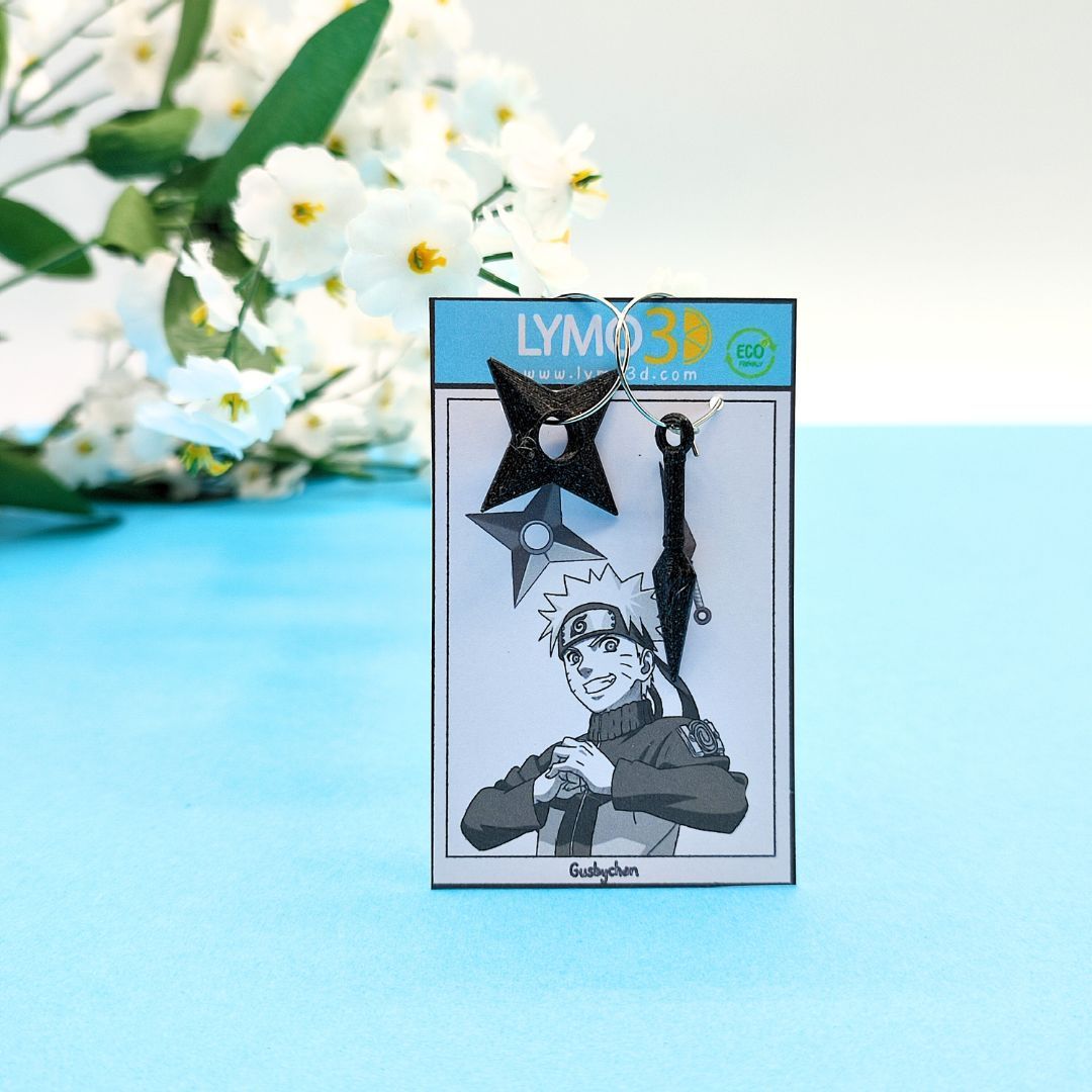 Kunai- und Shuriken-Ohrringe