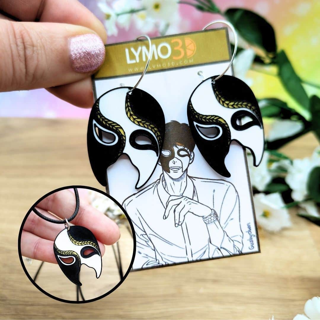 Pendientes mascara misteriosa
