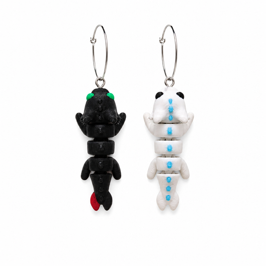 Pendientes animales articulados con aro