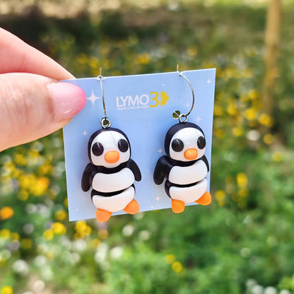 Pendientes animales articulados con aro