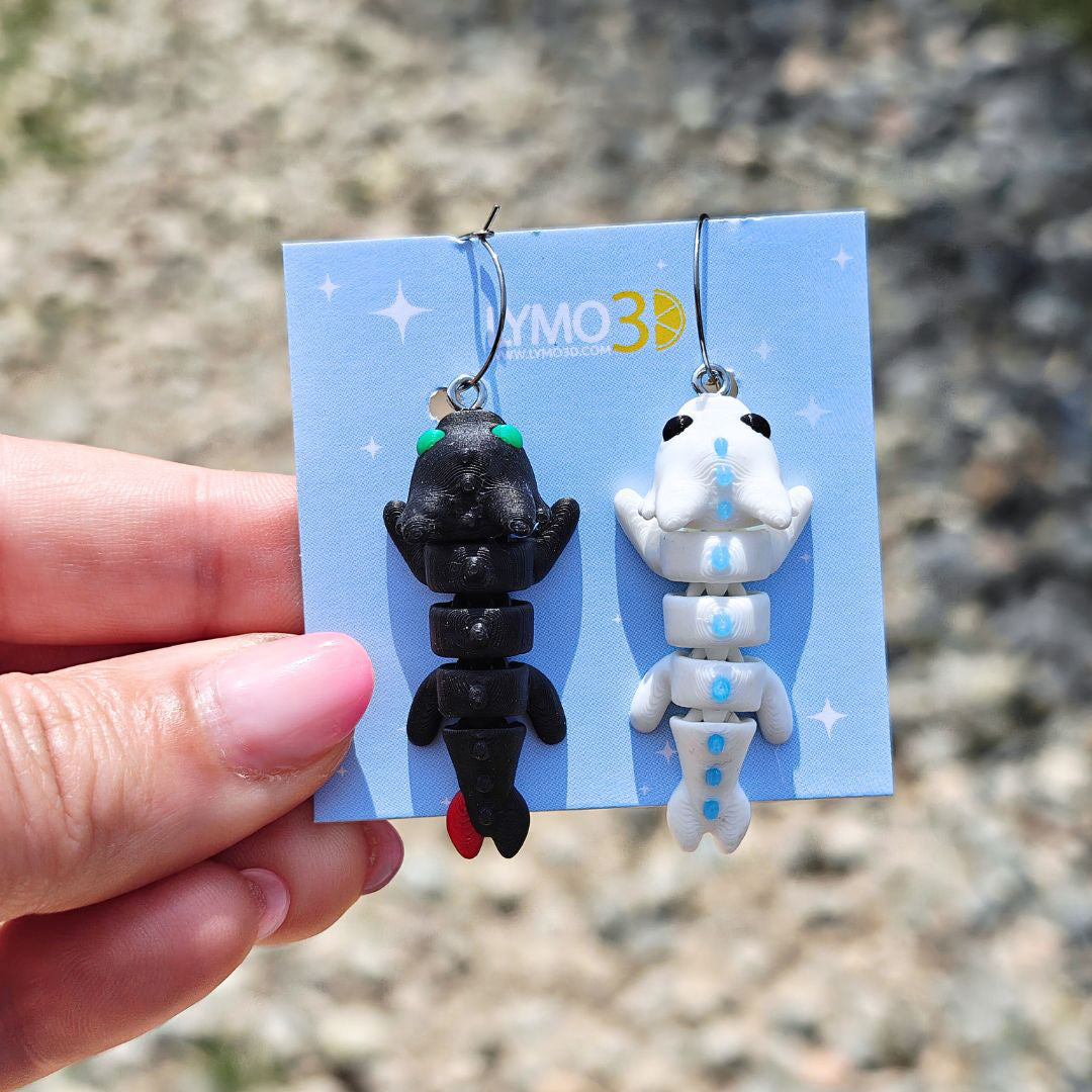 Pendientes animales articulados con aro
