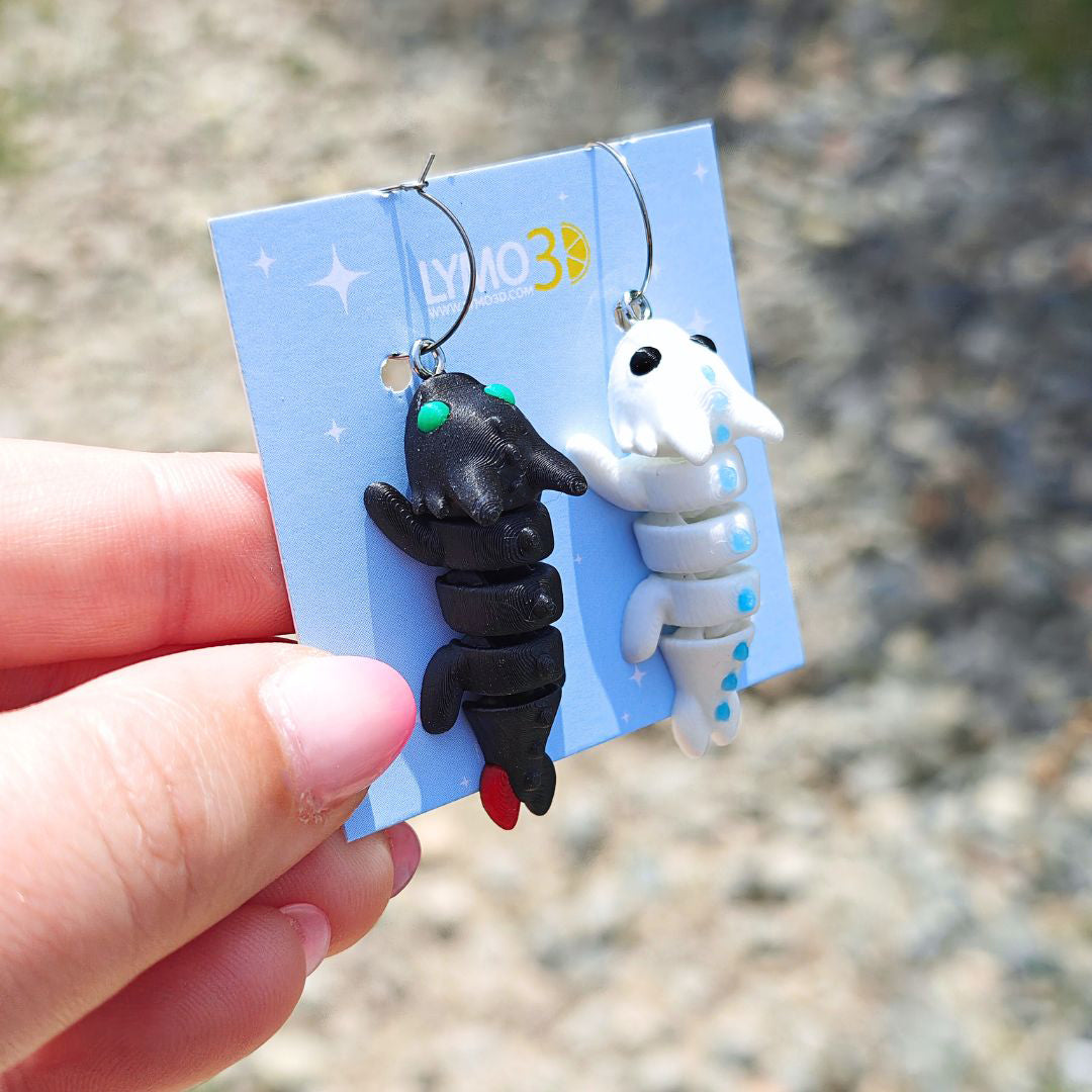 Pendientes animales articulados con aro