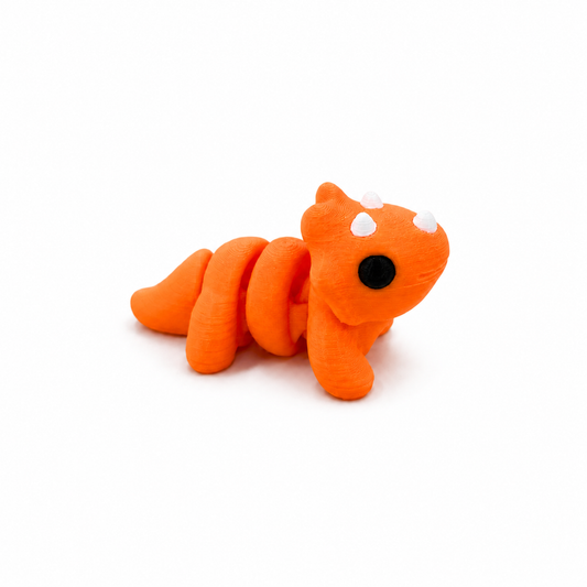 Mini triceratops naranja articulado