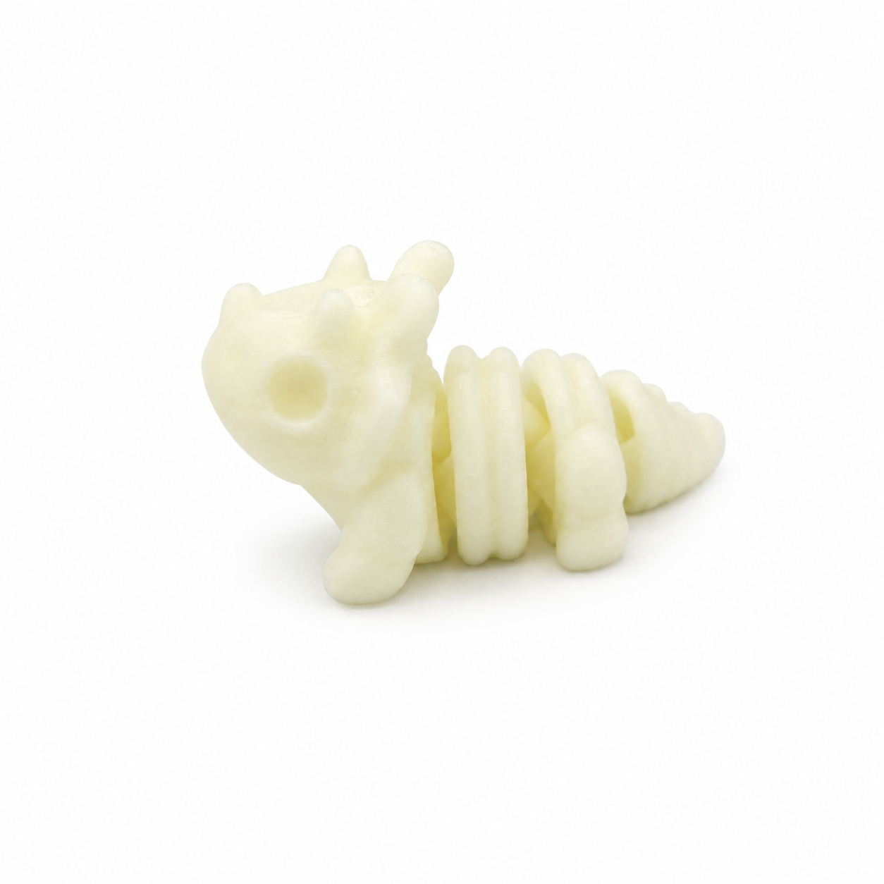 Mini articulated fluorescent triceratops