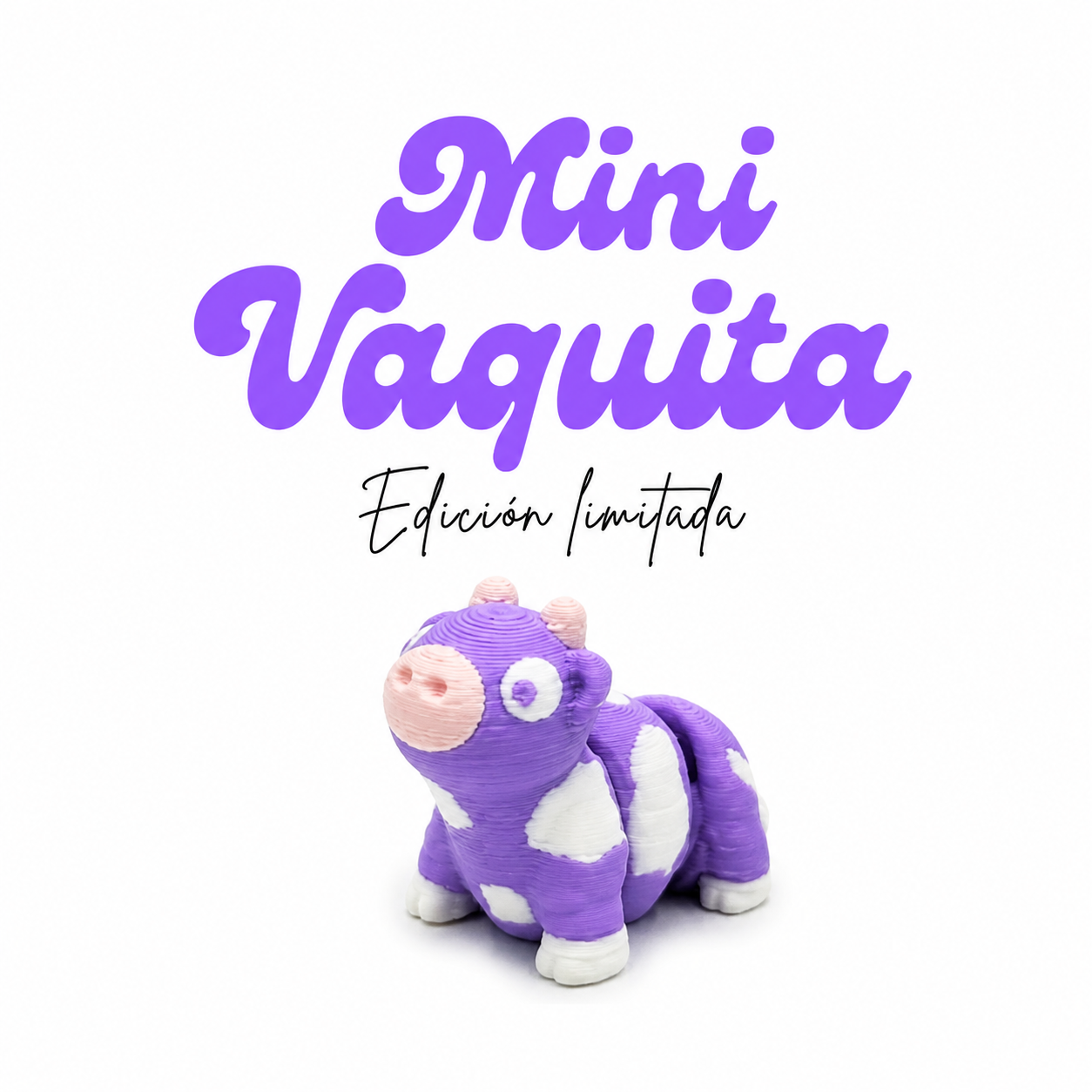 Mini purple articulated cow